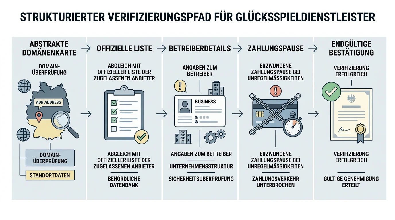 Geordnete Prüfschritte für Domain, Betreiber, Whitelist und Zahlungen